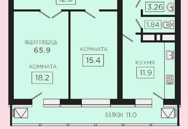 Купить 2-комнатную квартиру