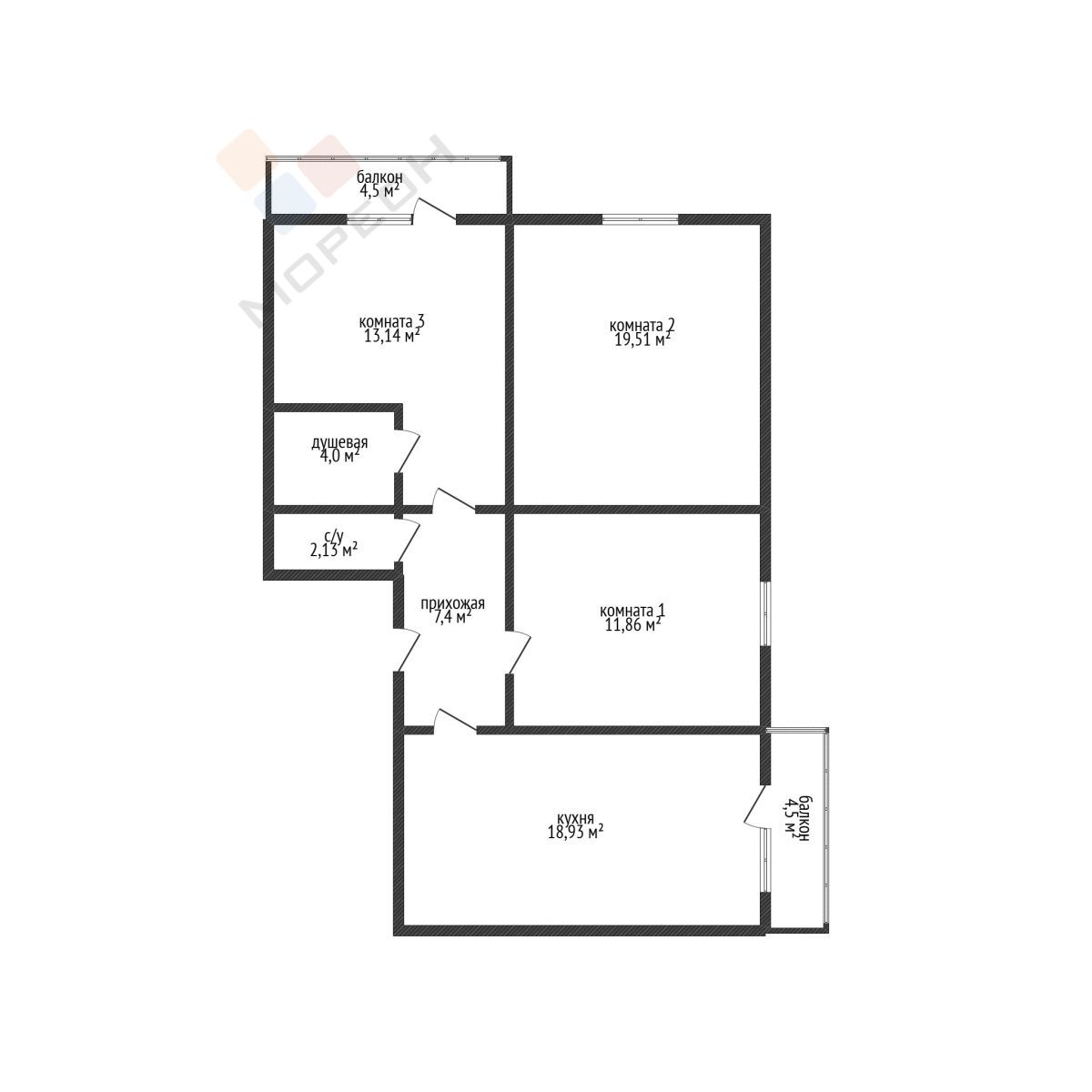 Купить 3-комнатную