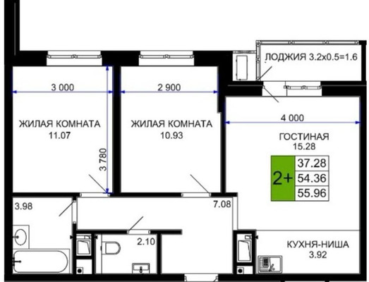 Купить 2-комнатную квартиру